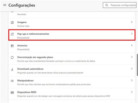 ativar o pop up.